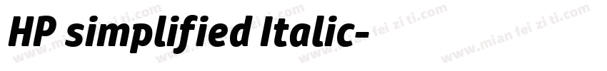 HP simplified Italic字体转换